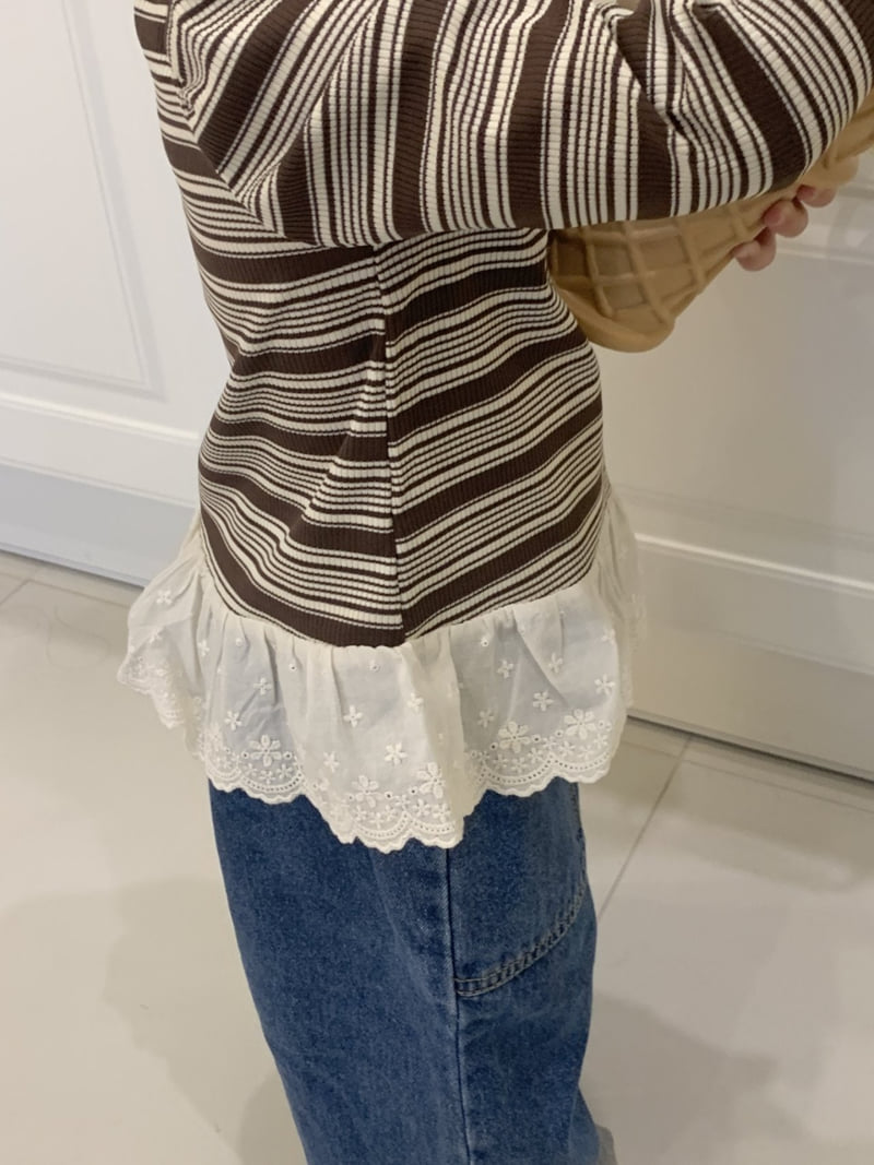 Sundaykids - Korean Children Fashion - #toddlerclothing - Striped Petit Layered Tee - 11