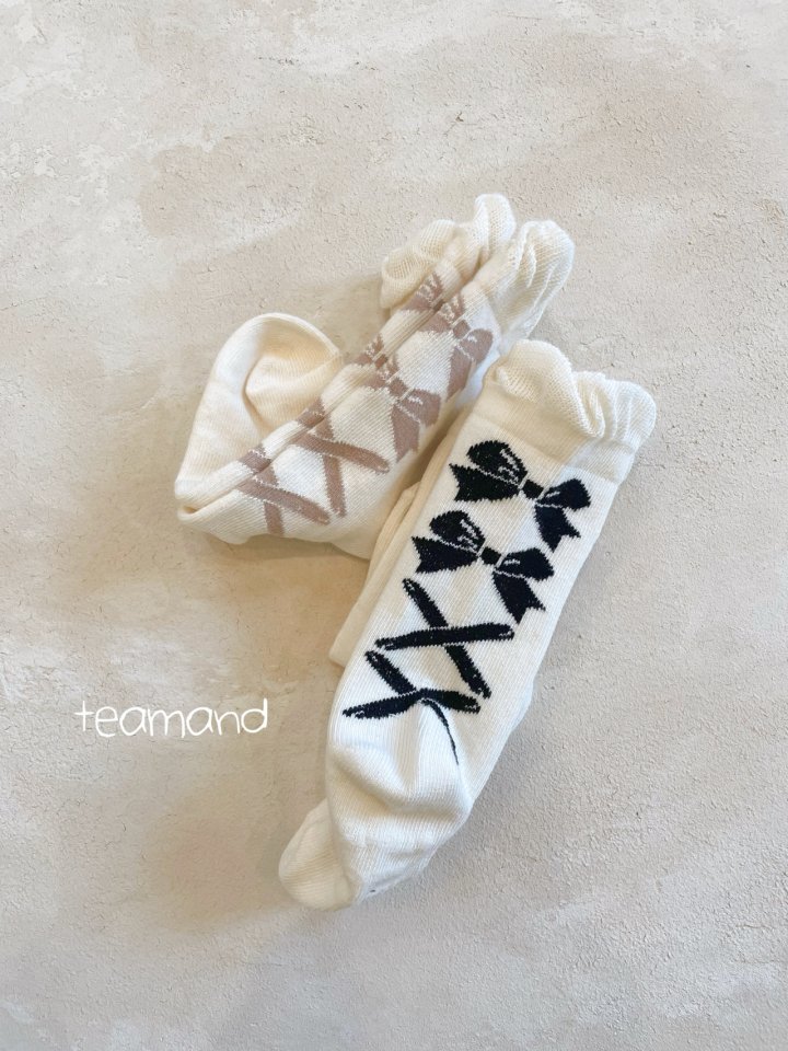 Teamand - Korean Children Fashion - #Kfashion4kids - Ballet Ribbon Knee Socks - 9