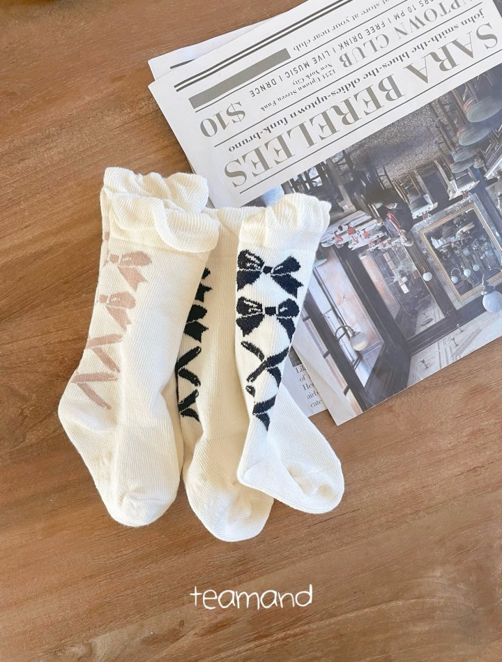 Teamand - Korean Children Fashion - #childofig - Ballet Ribbon Knee Socks