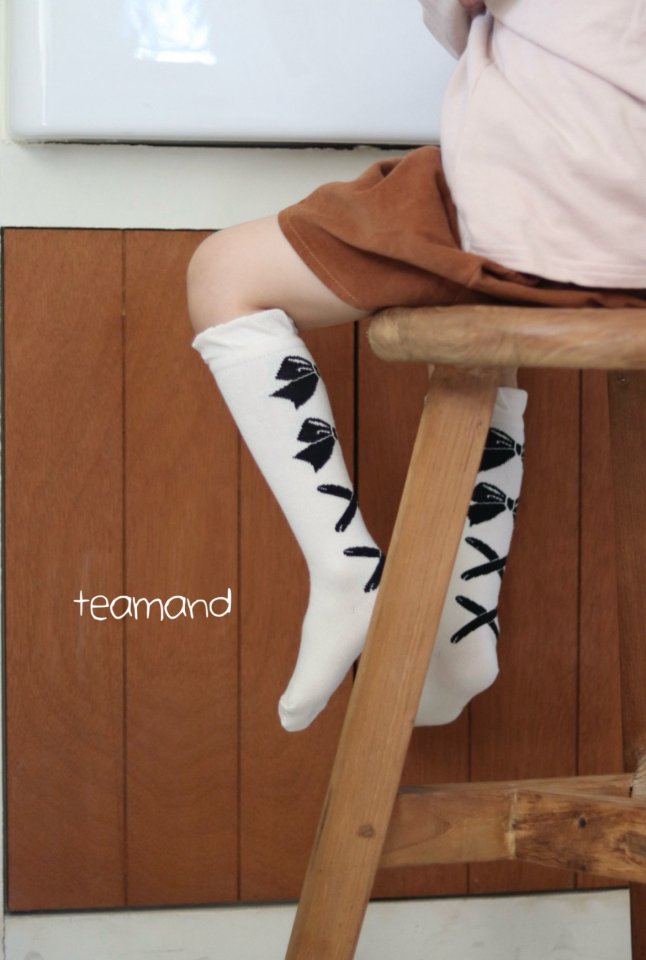 Teamand - Korean Children Fashion - #fashionkids - Ballet Ribbon Knee Socks - 5