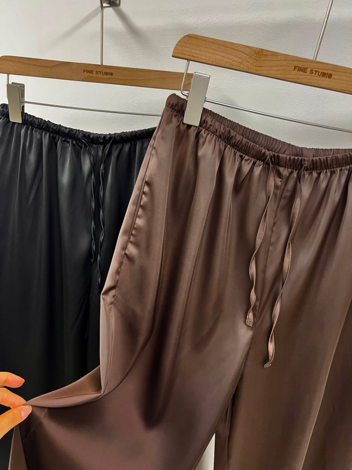 The Fine.b - Korean Women Fashion - #momslook - Satin Slacks - 3