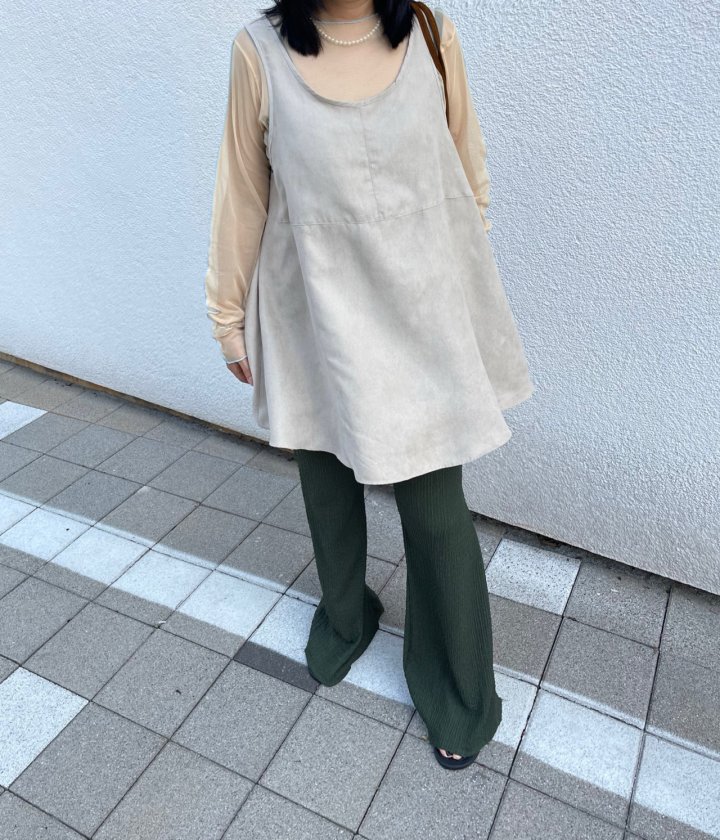The Fine.b - Korean Women Fashion - #momslook - Suede Mini One-piece - 3