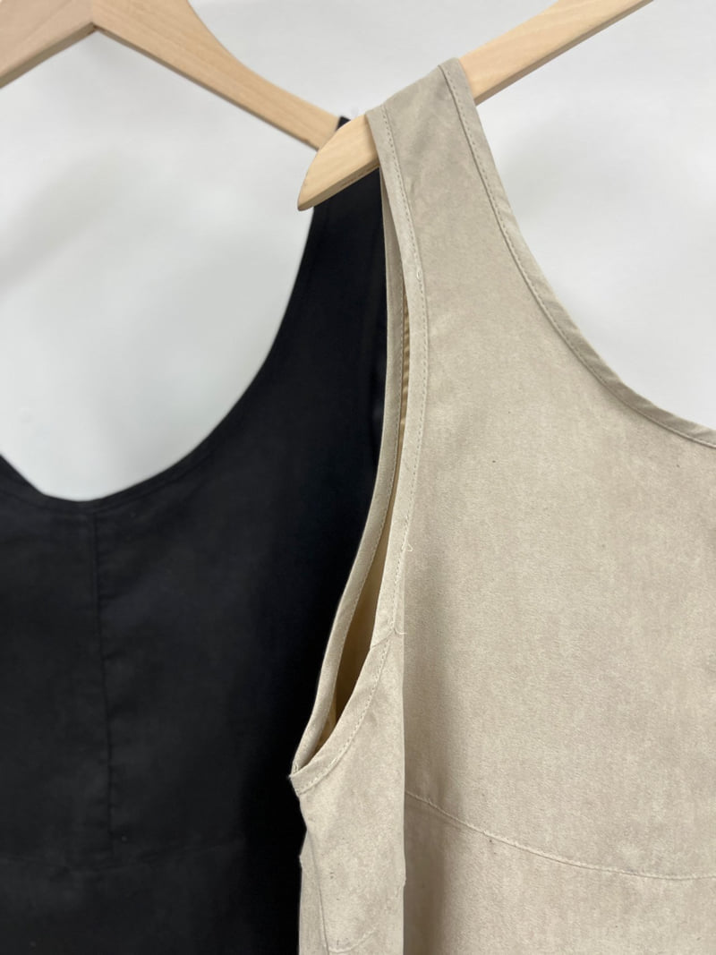 The Fine.b - Korean Women Fashion - #momslook - Suede Mini One-piece - 9