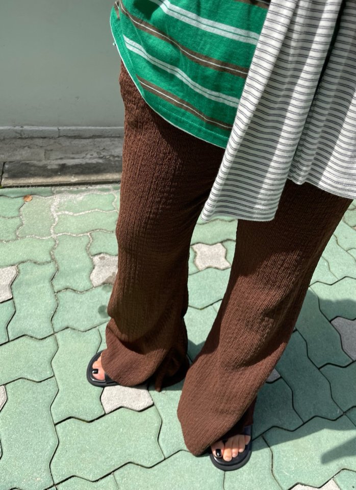 The Fine.b - Korean Women Fashion - #momslook - Wrinkle Bootcut Pants - 2