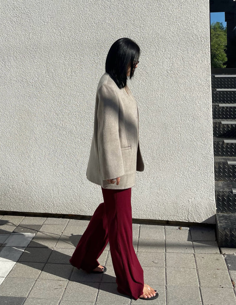 The Fine.b - Korean Women Fashion - #momslook - Handmade No-Collar Jacket - 11