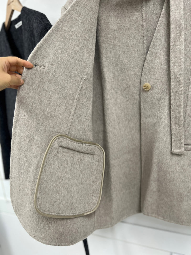 The Fine.b - Korean Women Fashion - #momslook - Handmade No-Collar Jacket - 3
