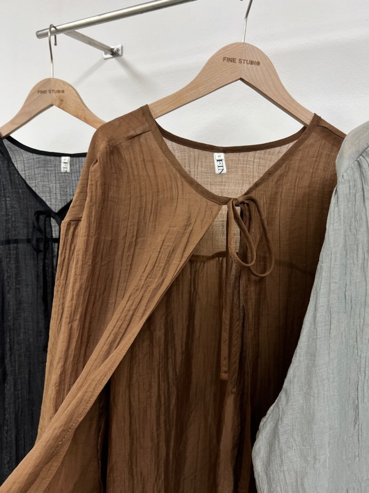 The Fine.b - Korean Women Fashion - #restrostyle - Self Long Shirt - 6
