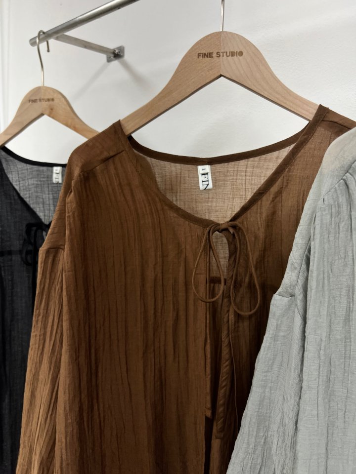 The Fine.b - Korean Women Fashion - #vintageinspired - Self Long Shirt - 3