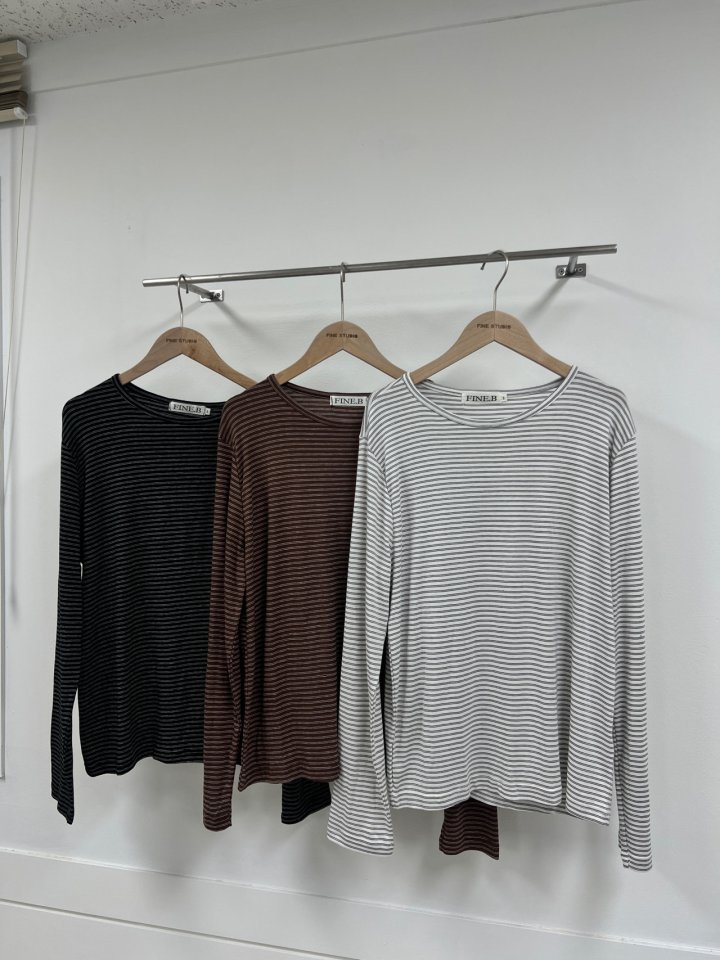 The Fine.b - Korean Women Fashion - #vintageinspired - Ella Stripe Tee