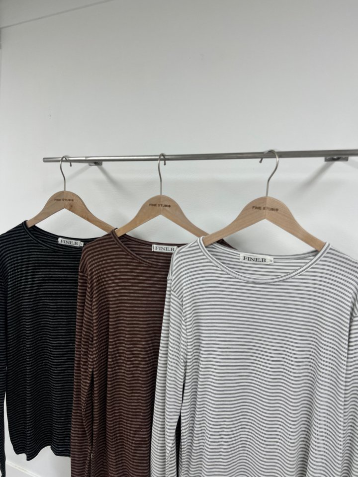 The Fine.b - Korean Women Fashion - #vintagekidsstyle - Ella Stripe Tee - 2
