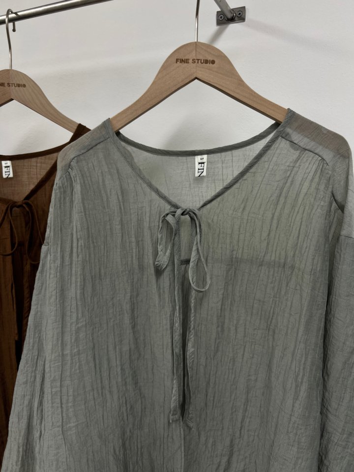 The Fine.b - Korean Women Fashion - #womensfashion - Self Long Shirt - 2