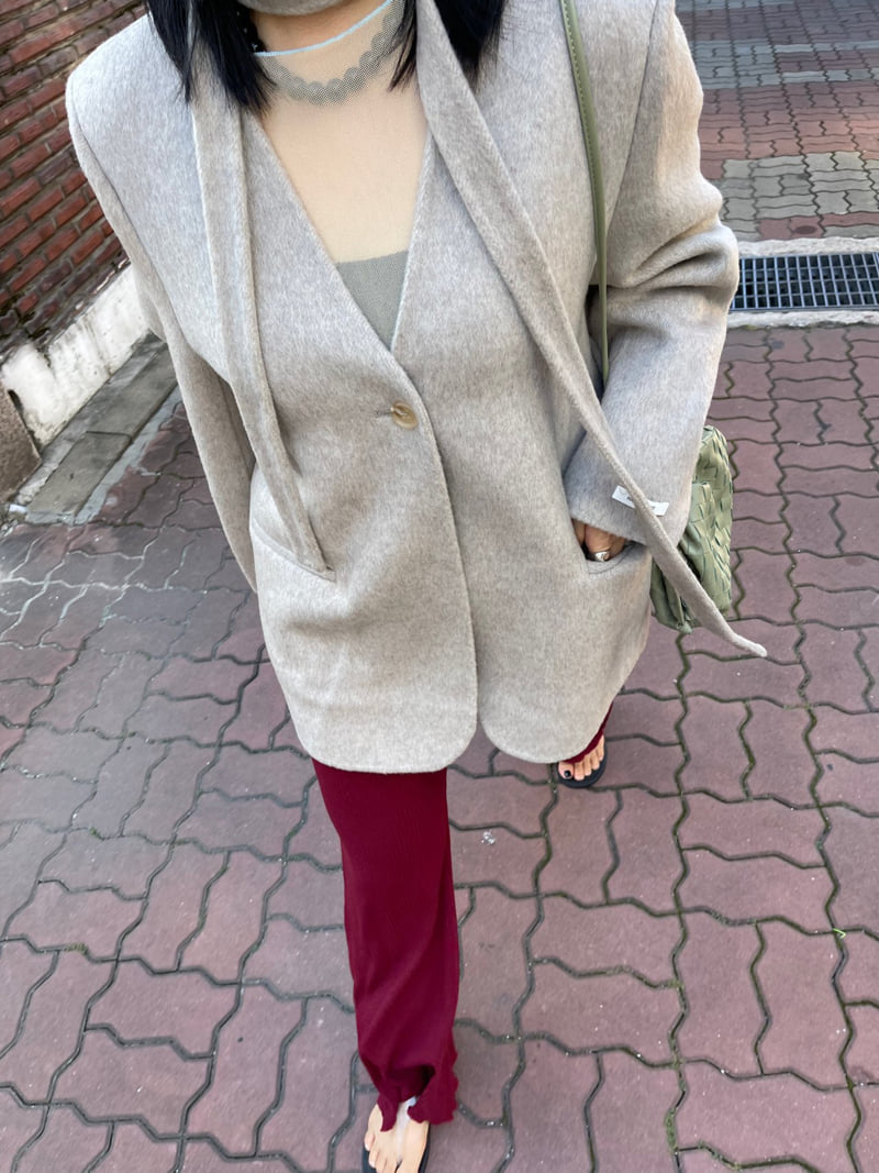 The Fine.b - Korean Women Fashion - #womensfashion - Handmade No-Collar Jacket - 12