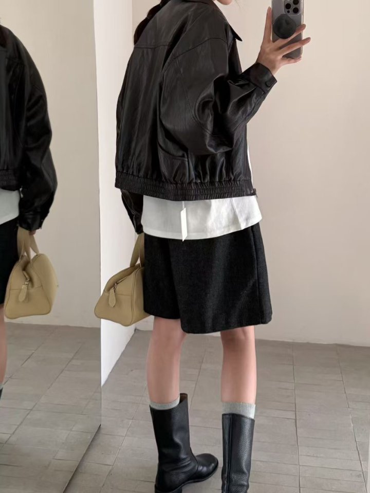 There By - Korean Women Fashion - #momslook - Mull Leather Jacket - 5
