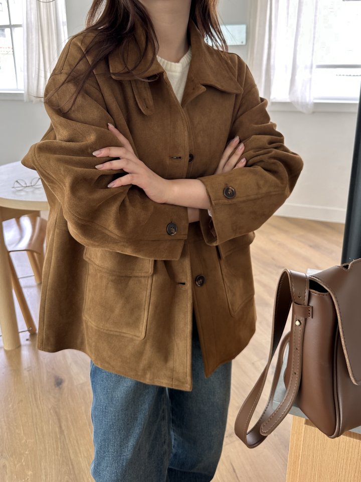There By - Korean Women Fashion - #momslook - Mild Suede Jacket - 10