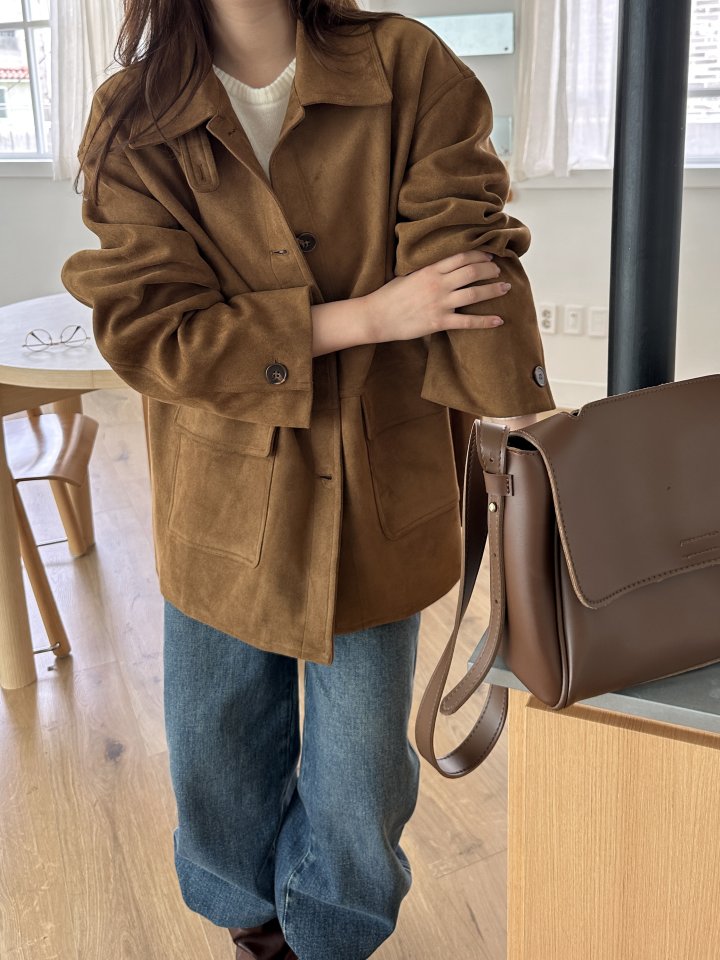 There By - Korean Women Fashion - #momslook - Mild Suede Jacket - 2