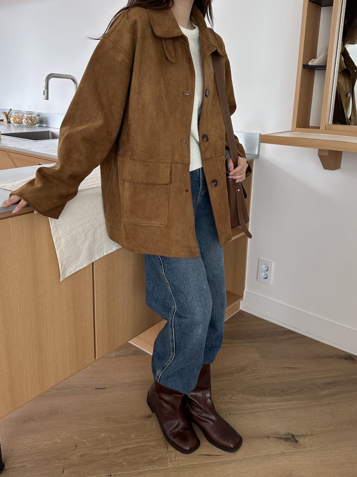 There By - Korean Women Fashion - #momslook - Mild Suede Jacket - 6
