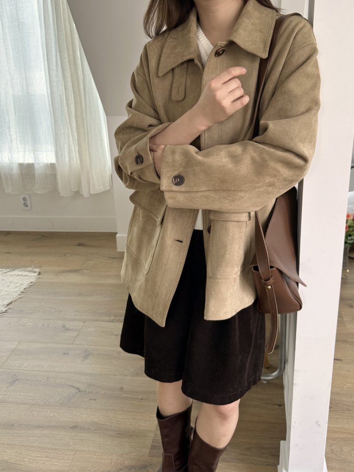 There By - Korean Women Fashion - #momslook - Mild Suede Jacket - 3