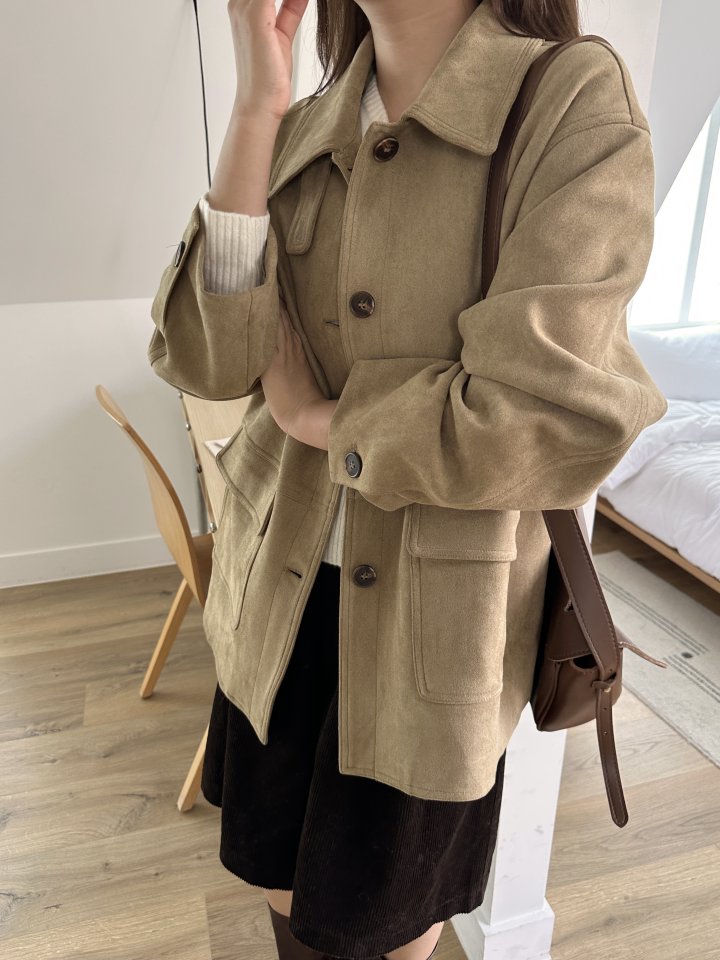 There By - Korean Women Fashion - #momslook - Mild Suede Jacket - 5