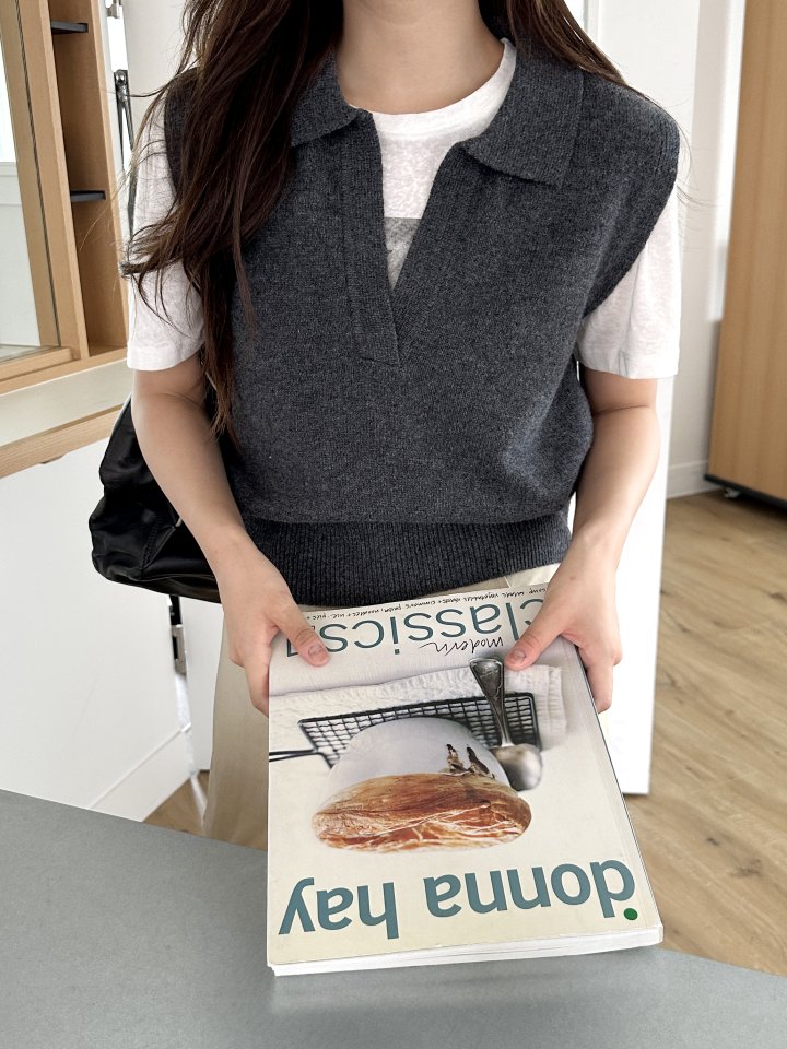 There By - Korean Women Fashion - #momslook - Lodi Wool Vest - 2