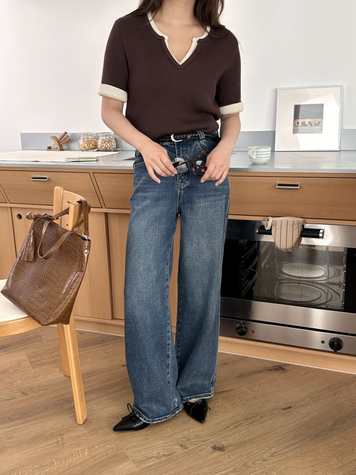 There By - Korean Women Fashion - #momslook - Straight Denim Pants - 8