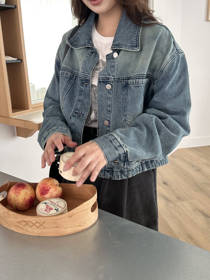 There By - Korean Women Fashion - #momslook - Pale Denim Jacket - 8