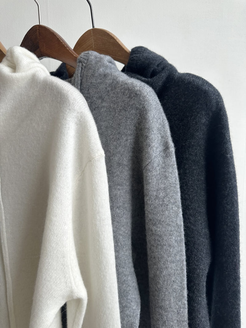There By - Korean Women Fashion - #momslook - Wool Hood Cardigan - 9