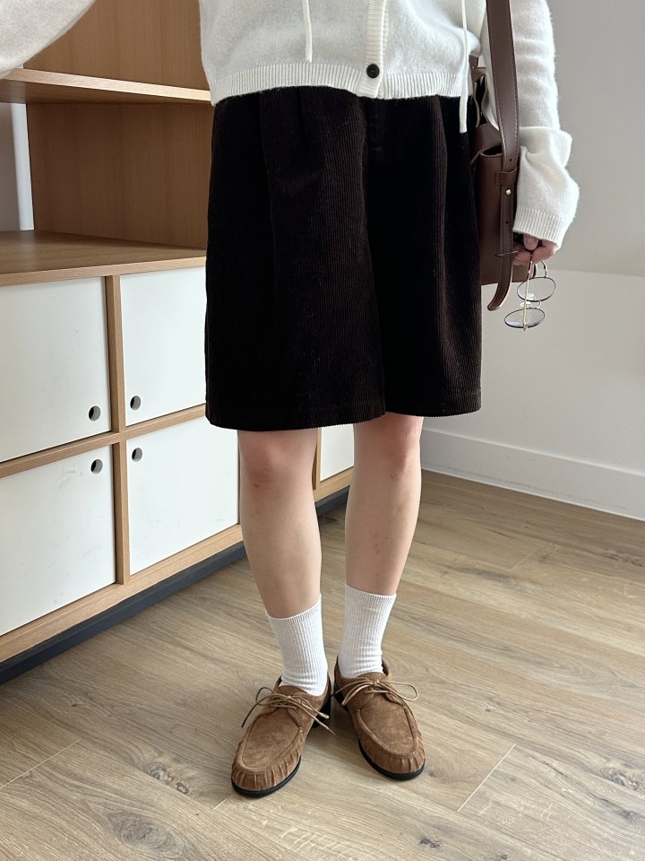 There By - Korean Women Fashion - #momslook - Corduroy Half Pants - 7