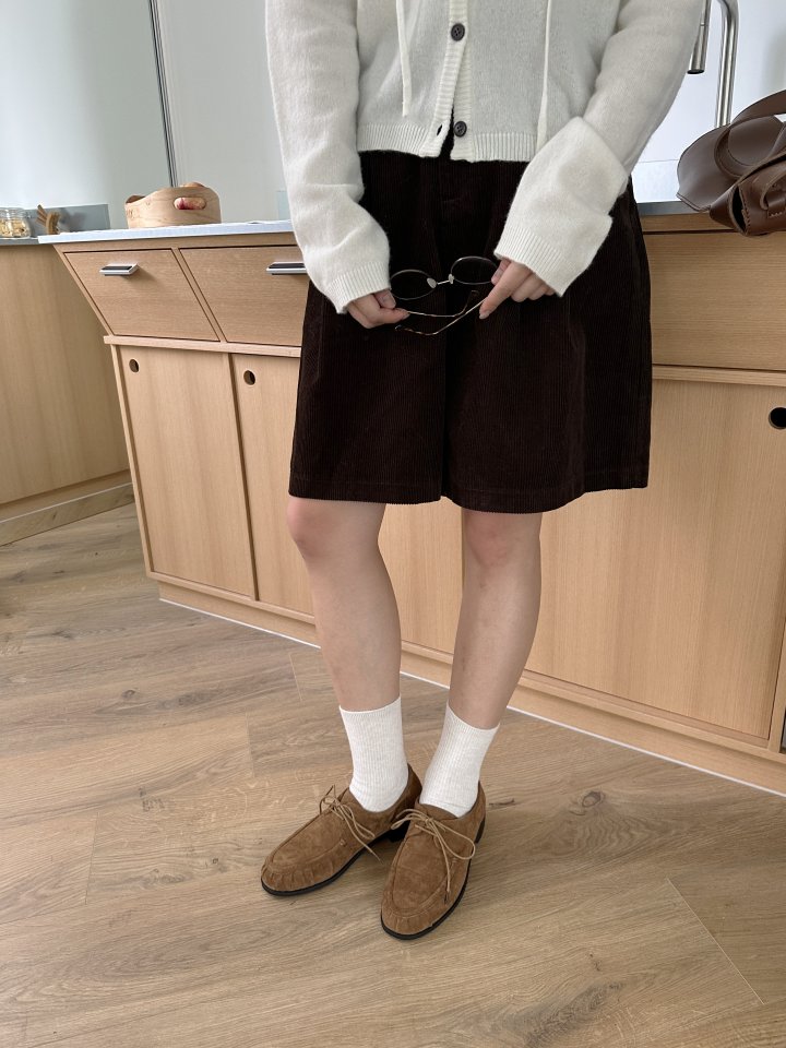 There By - Korean Women Fashion - #momslook - Corduroy Half Pants - 9