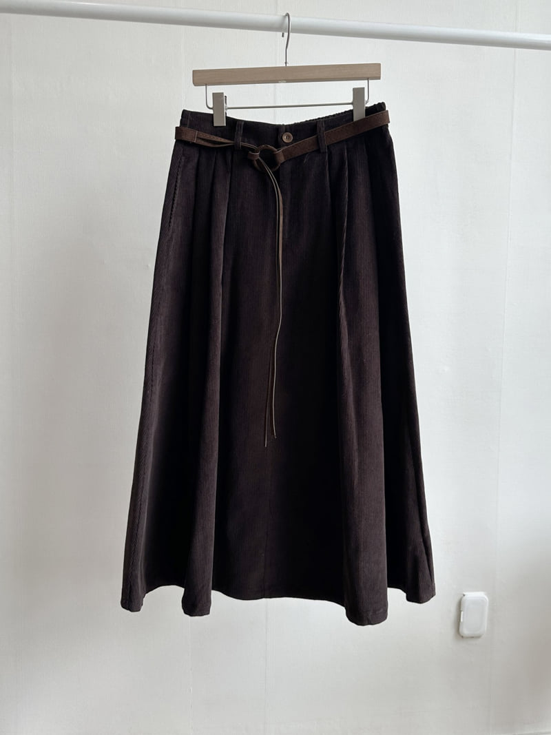 There By - Korean Women Fashion - #momslook - Corduroy Long Skirt - 12