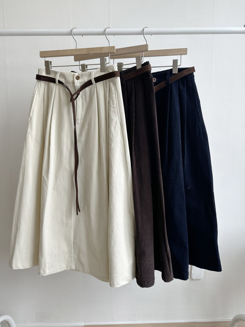 There By - Korean Women Fashion - #momslook - Corduroy Long Skirt - 8
