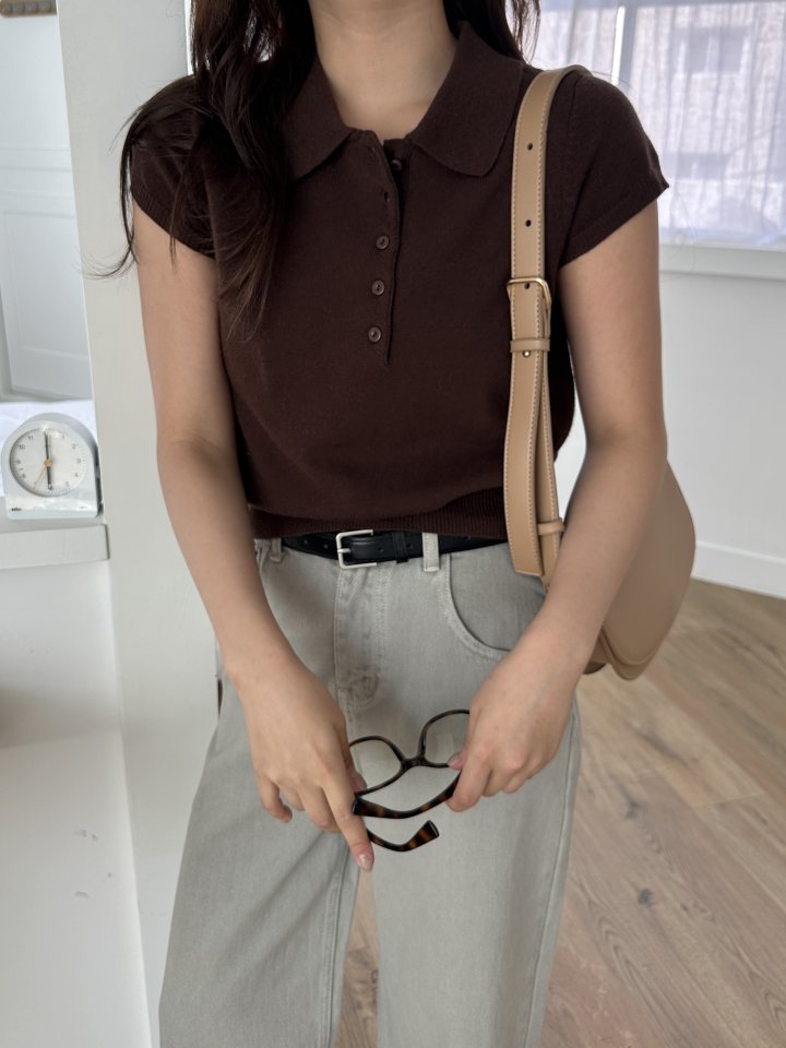 There By - Korean Women Fashion - #momslook - Mano Collar Knit Top - 3