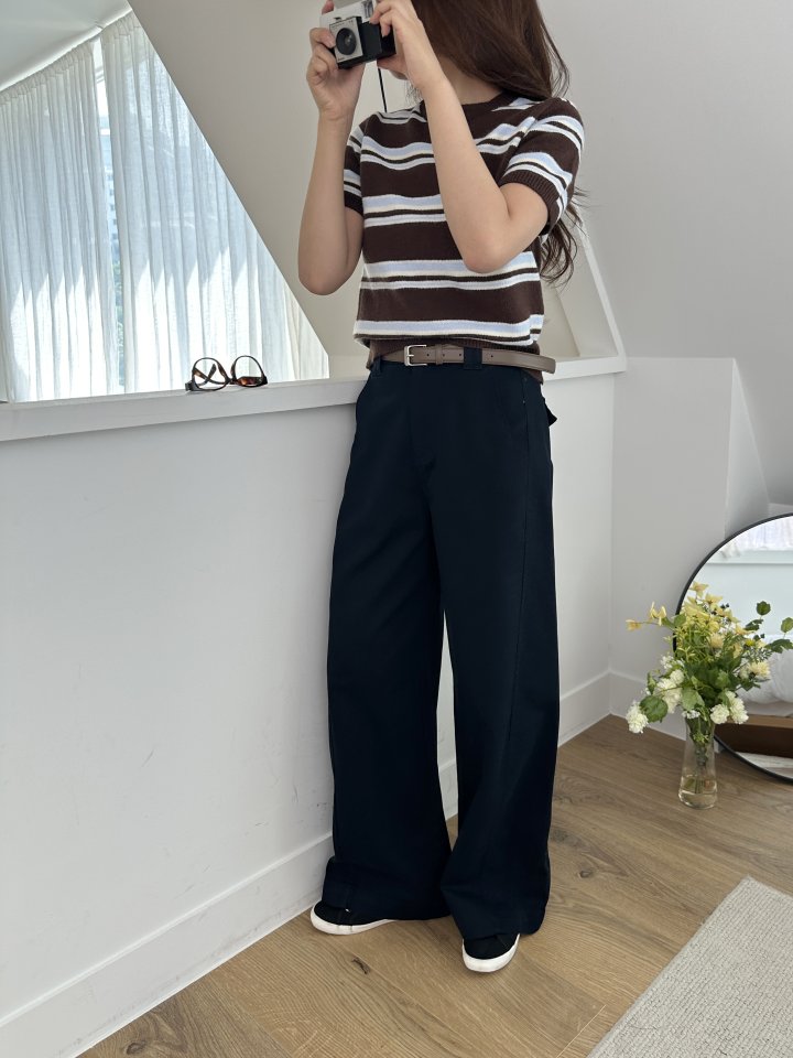 There By - Korean Women Fashion - #momslook - Lowel Belt Pants - 6