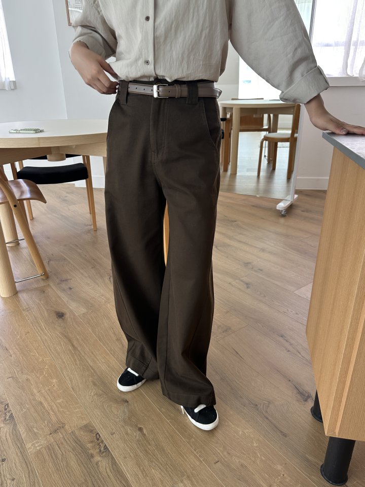 There By - Korean Women Fashion - #momslook - Lowel Belt Pants