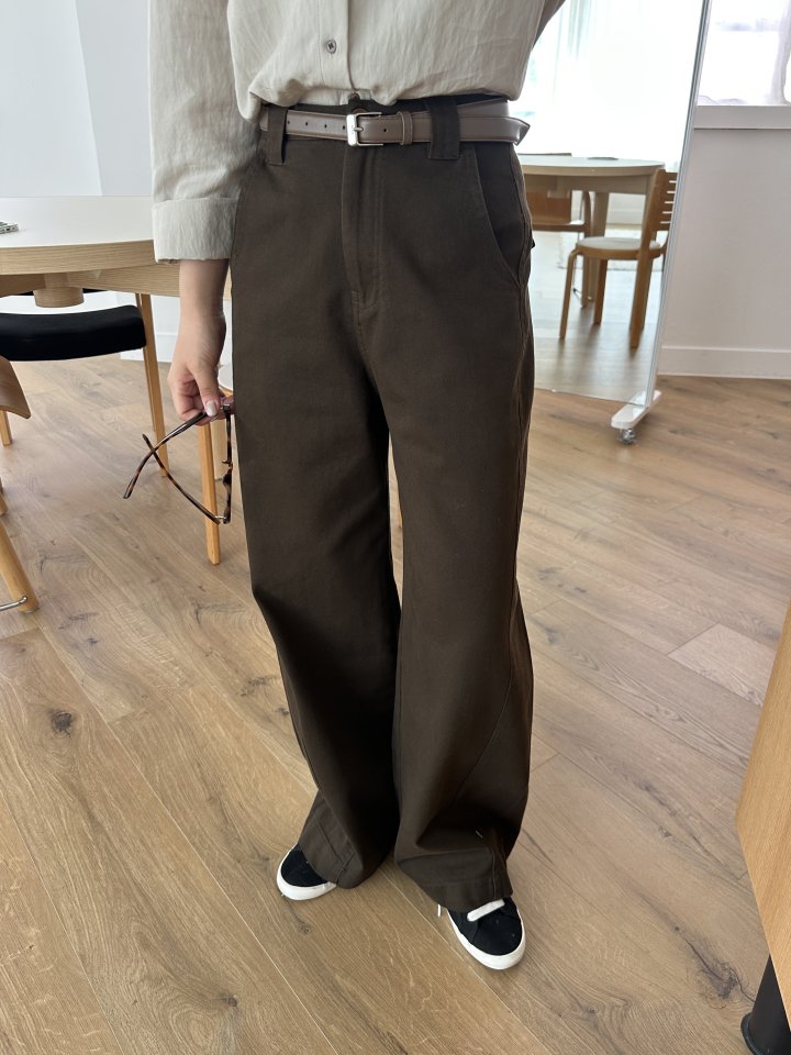 There By - Korean Women Fashion - #momslook - Lowel Belt Pants - 3