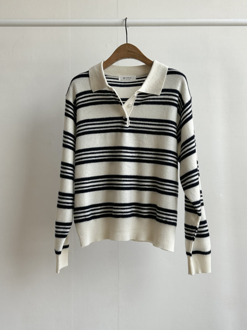 There By - Korean Women Fashion - #momslook - Paul Stripe Knit Top - 7