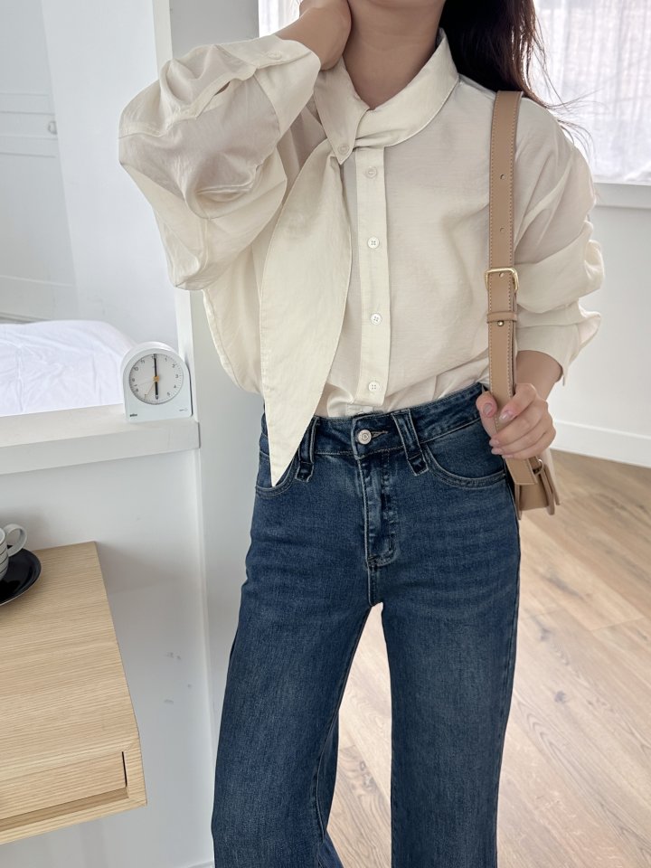 There By - Korean Women Fashion - #momslook - Tie Blouse - 2