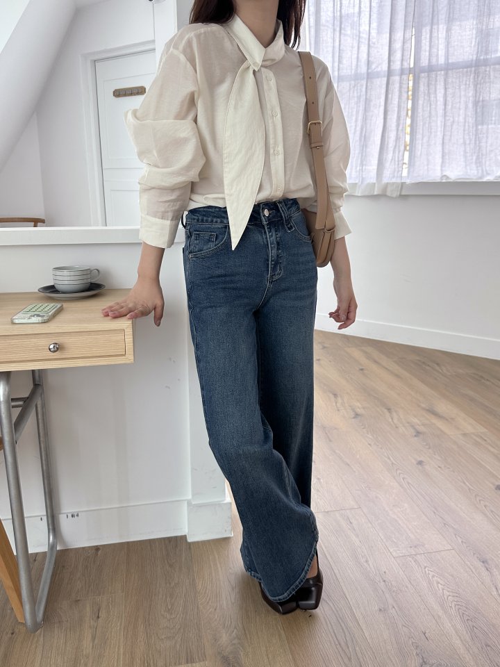 There By - Korean Women Fashion - #womensfashion - Tie Blouse - 4