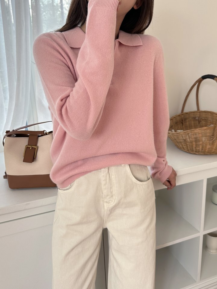There By - Korean Women Fashion - #momslook - Ellie Collar Knit Half Zipper Top - 4