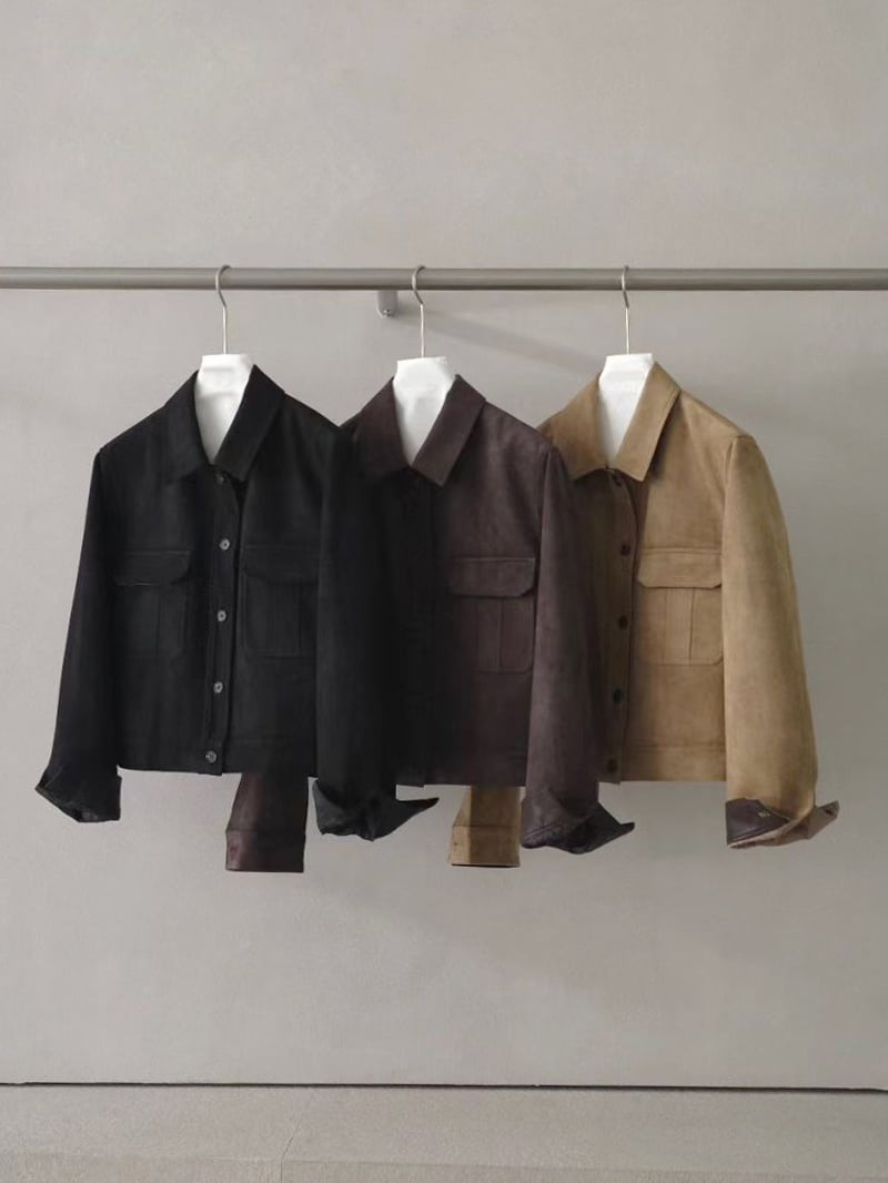 There By - Korean Women Fashion - #momslook - London Suede Jacket