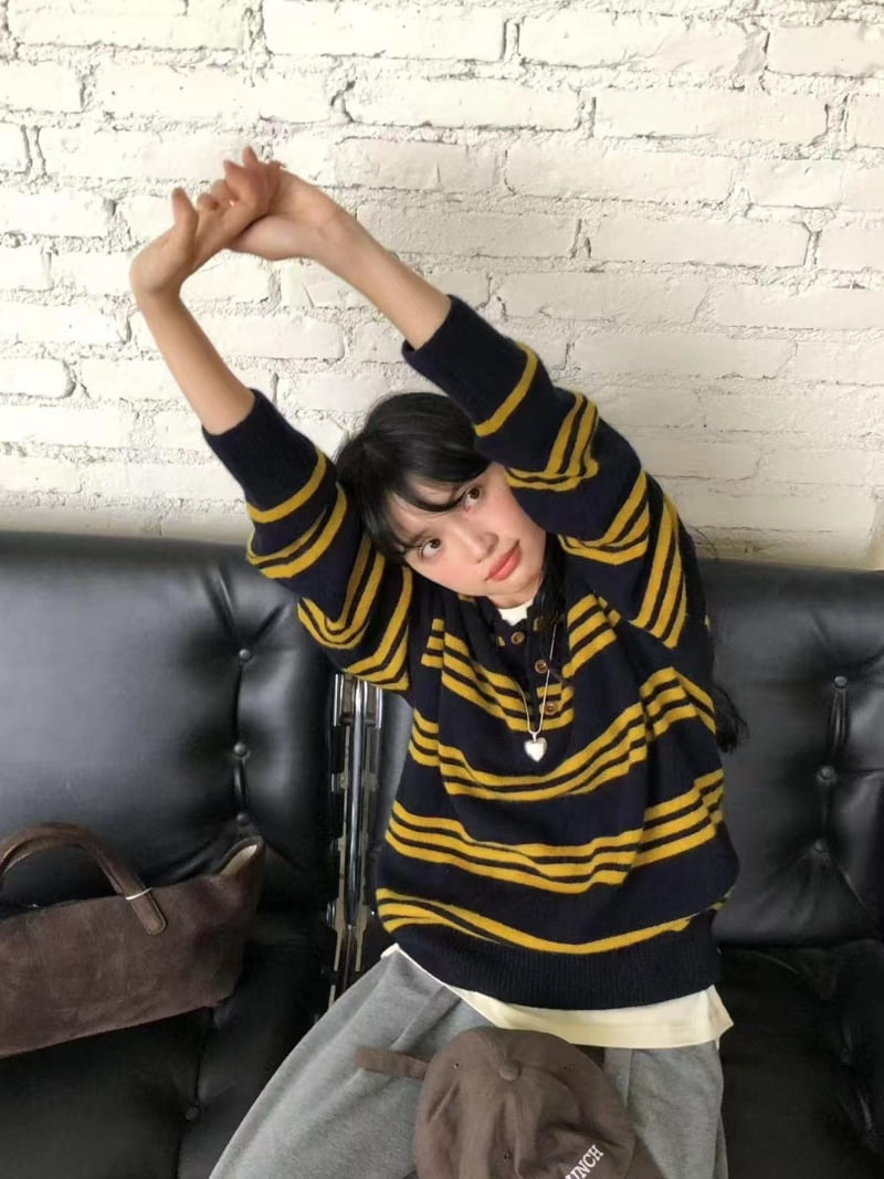 There By - Korean Women Fashion - #momslook - Vince Striped Knit - 2