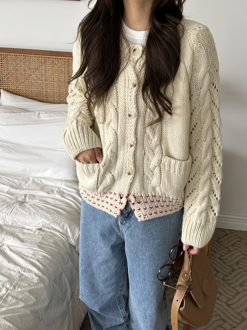 There By - Korean Women Fashion - #momslook - Knit Balaclava Cardigan Set - 9