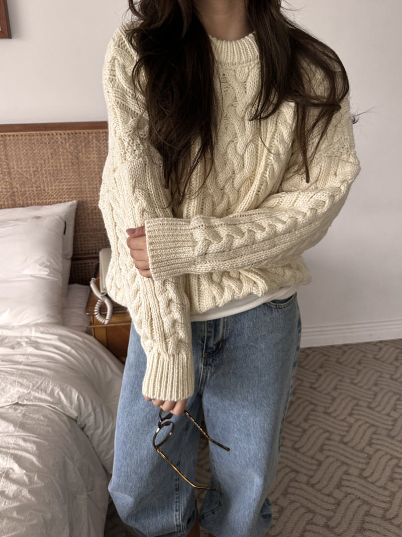 There By - Korean Women Fashion - #momslook - Rainy Twisted Knit - 3