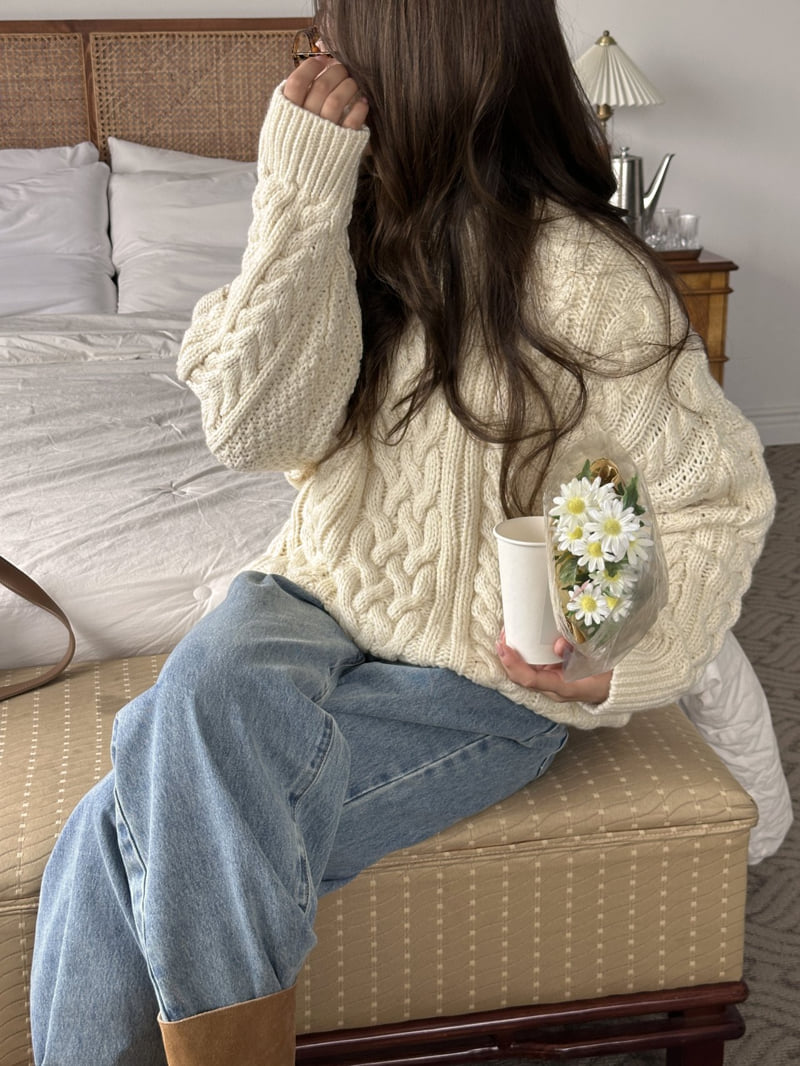 There By - Korean Women Fashion - #momslook - Rainy Twisted Knit - 5