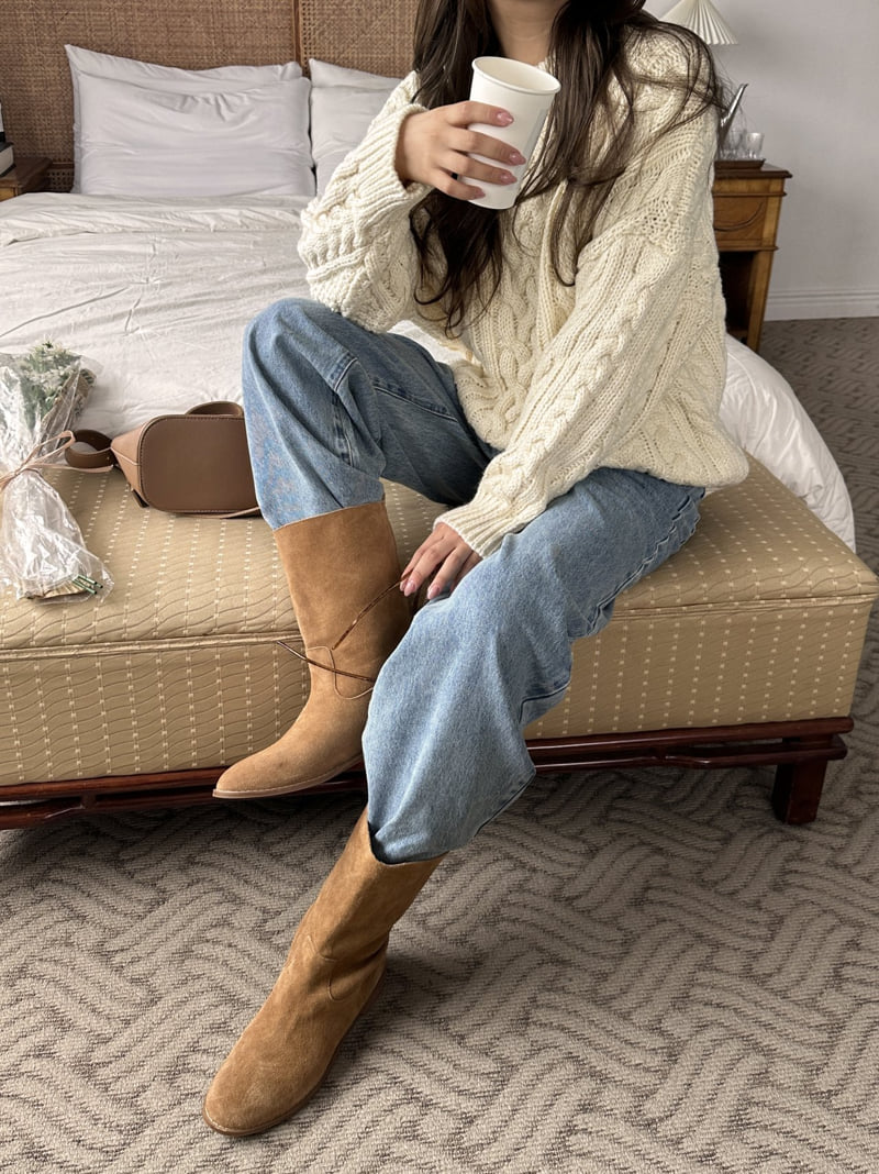 There By - Korean Women Fashion - #momslook - Rainy Twisted Knit - 7