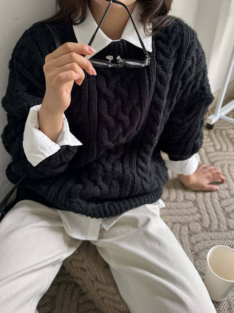 There By - Korean Women Fashion - #momslook - Rainy Twisted Knit - 9