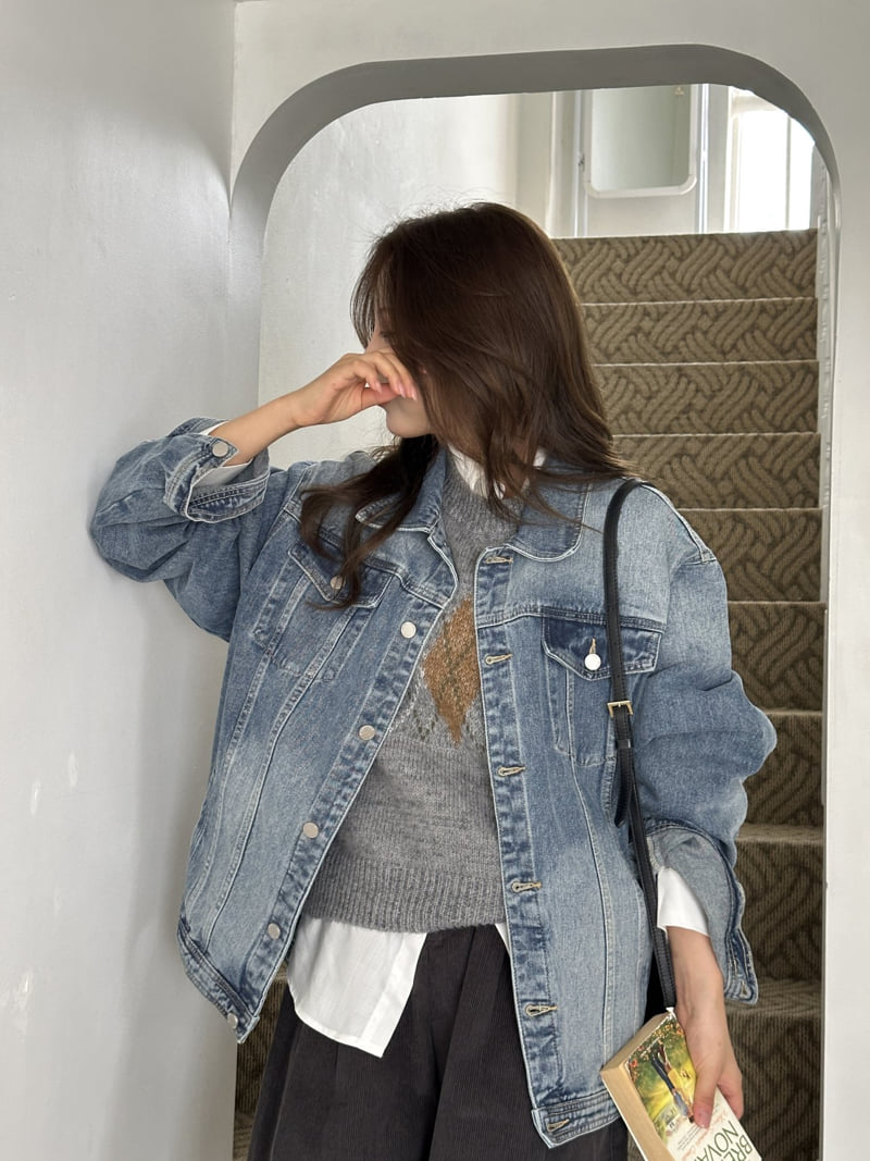 There By - Korean Women Fashion - #momslook - Mount Denim Jacket - 7