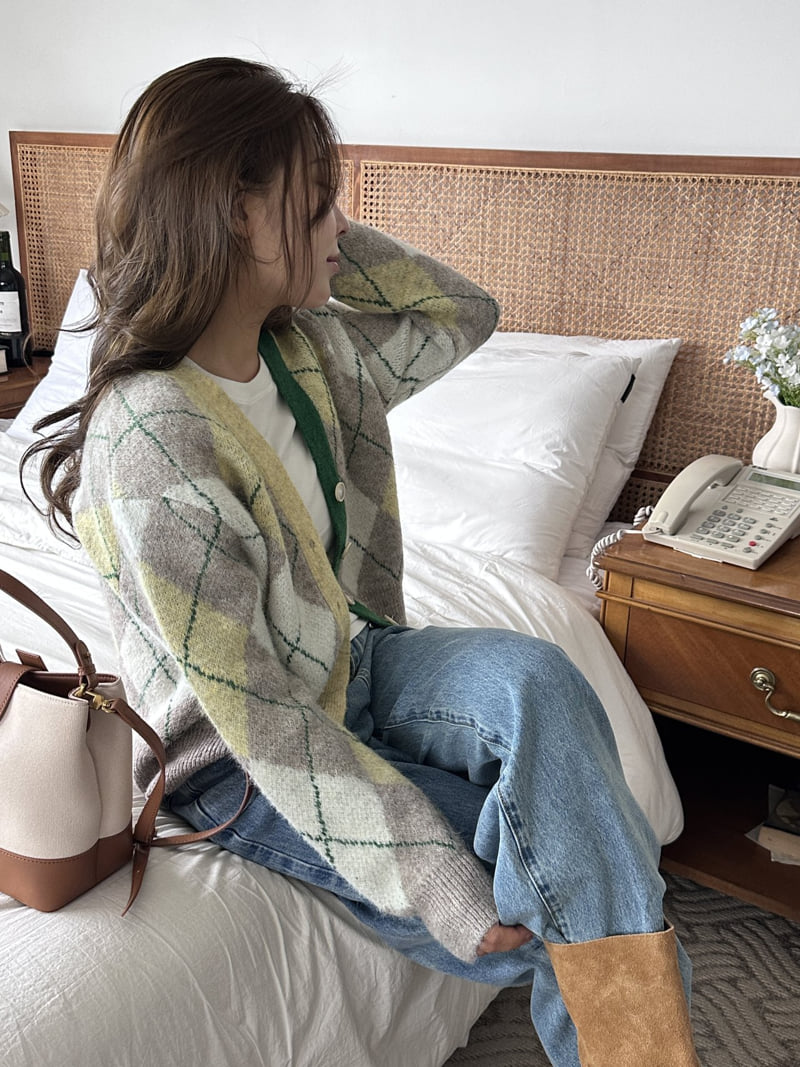 There By - Korean Women Fashion - #womensfashion - Momo Argyle Cardigan - 4