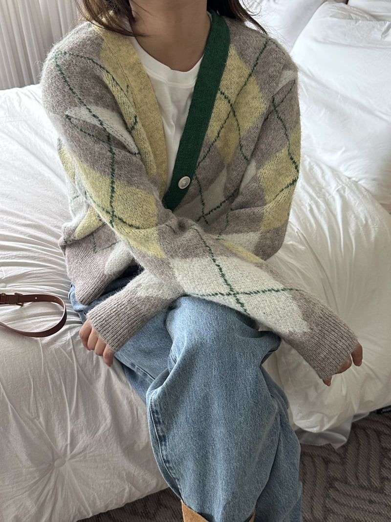 There By - Korean Women Fashion - #momslook - Momo Argyle Cardigan - 5