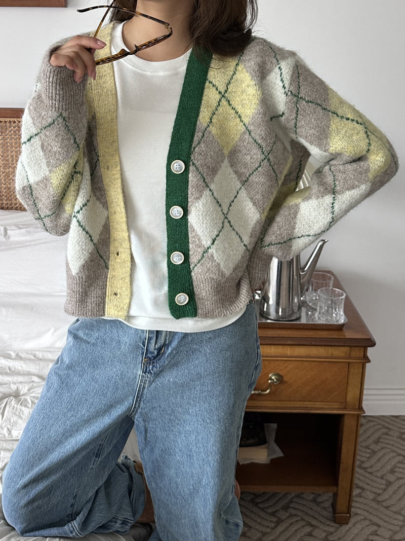 There By - Korean Women Fashion - #momslook - Momo Argyle Cardigan - 6