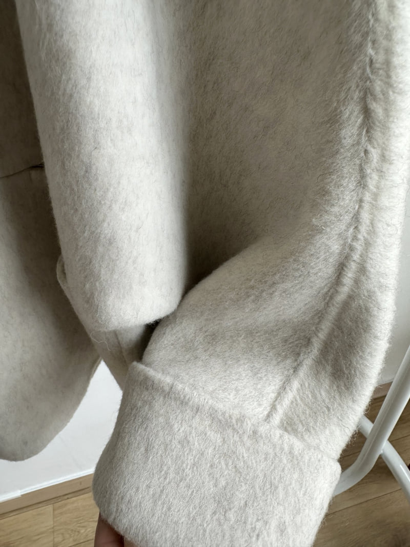 There By - Korean Women Fashion - #momslook - Weave Hood Handmade Coat - 12
